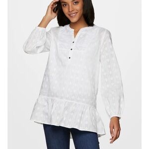 Beachlunchlounge Lydia Long Sleeve Tunic Blouse